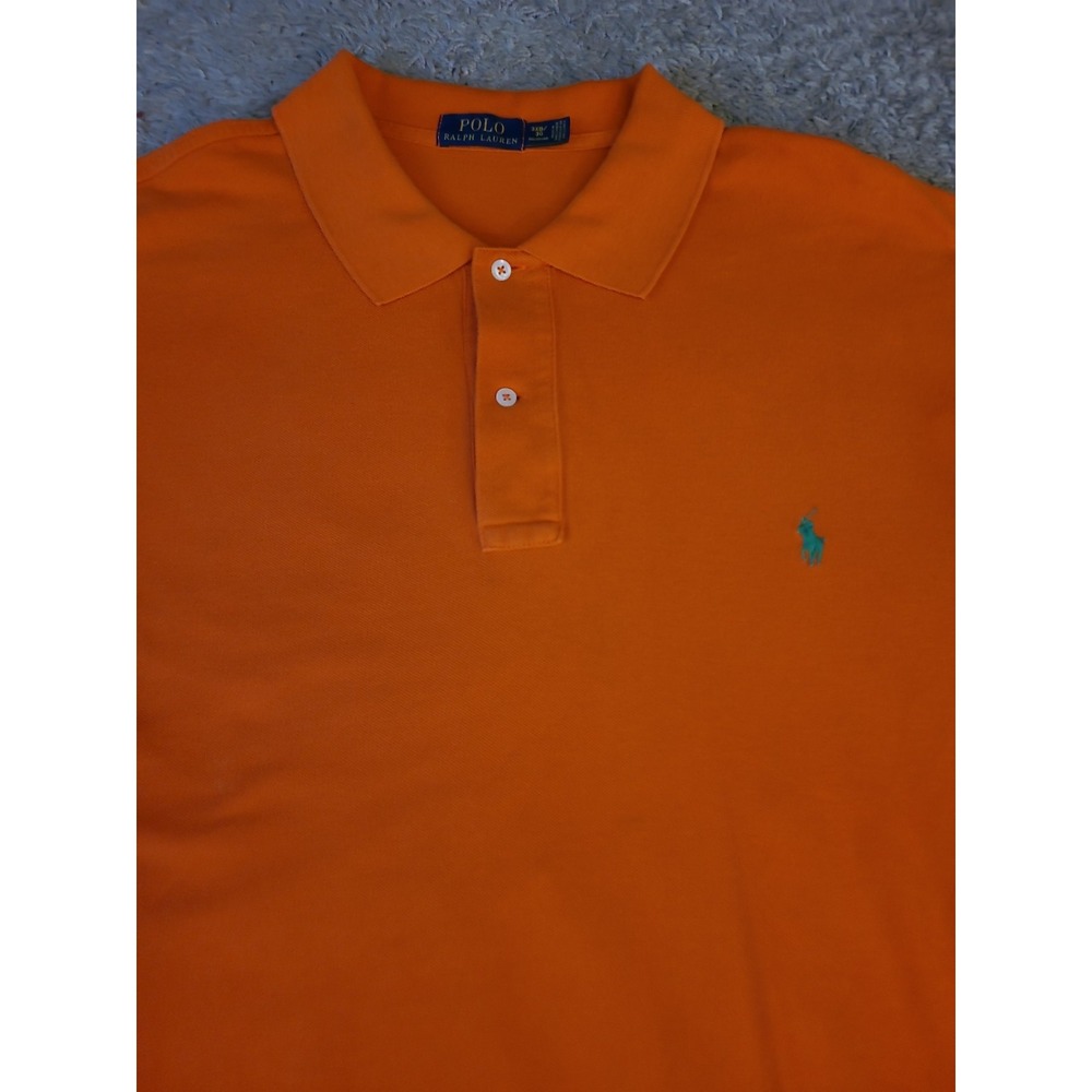 Polo Ralph Lauren Polo Shirt Short Sleeve Pony Logo Orange Mens 3XB Big